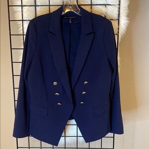 White House Black Market Blue Structured Blazer